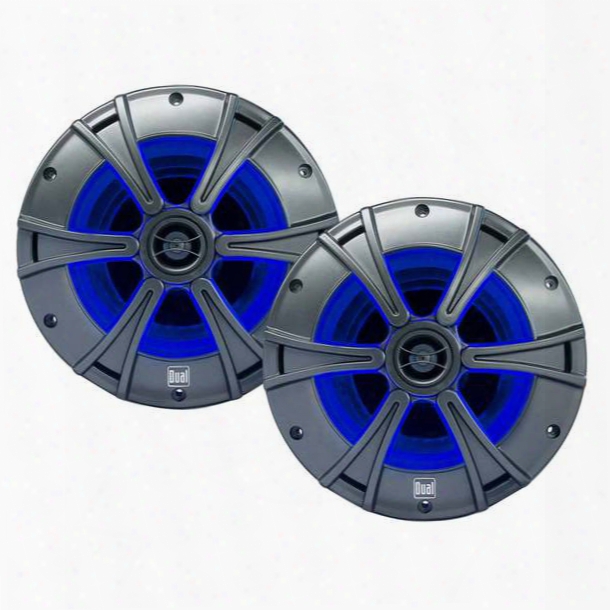 Dual Dms6516 6.5&quott; 2-way Speakers With Blue Illuminite Led Lighting