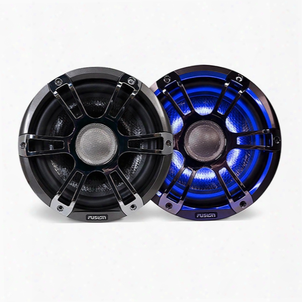 Fusion 8.8" Coaxial Sports Chrome Marine Speaker With Led's