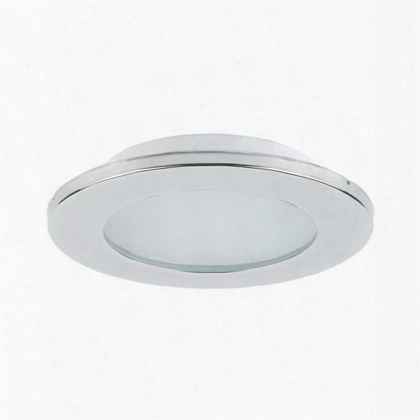 Imtra Corporation Bi-color Led Downlight, 10 To 30v Dc, Stainless Steel Finish, Warm White/blue, Frosted Lens, Ip65