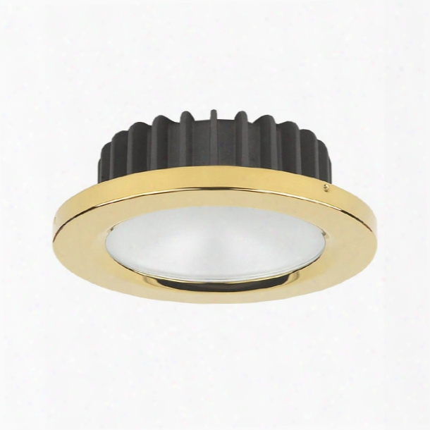 Imtra Corporation Powerled Bi-color Downlight, 10 To 30v Dc, Pvd Gold Trim Ring, Warm White/red Led, Ip40