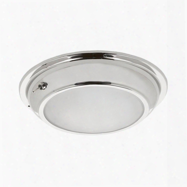 Imtra Corporation Powerled Dome Light With Toggle Switch, 10 To 30v Dc, Stainless Steel, 2 X 3 Watts Led, Cool White, Ip55