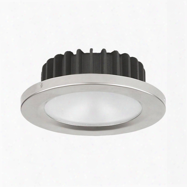 Imtra Corporation Powerled Downlight, 10 To 30v Dc, Brushed Stainless Steel Trim Ring, 2 X 3 Watts High Flux Led, Ip65