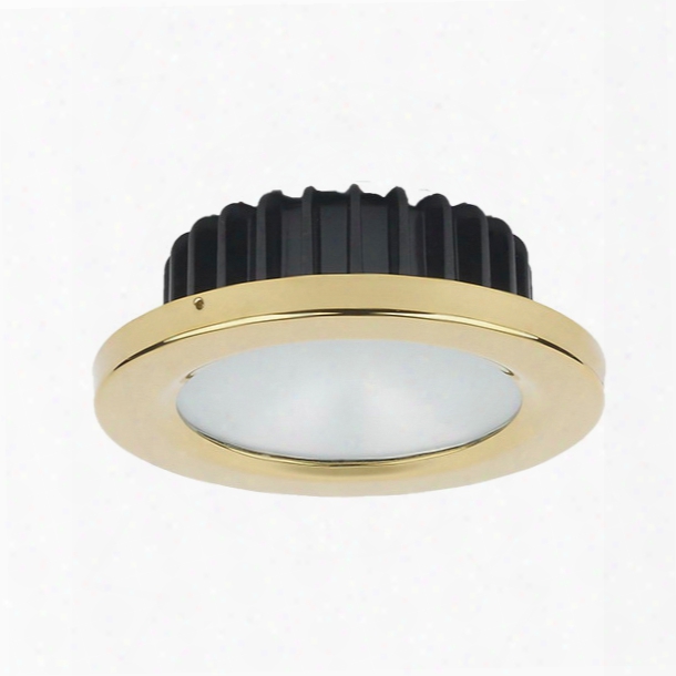 Imtra Corporation Powerled Downlight, 10 To 30v Dc, Pvd Gold Trim Ring, 2 X 3 Watts Complete Flux Led, Ip40