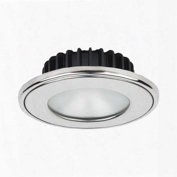 Imtra Corporation Powerled Downlight, 10 To 30v Dc, Stainless Steel Trim Ring, Frosted Leens, Ip65