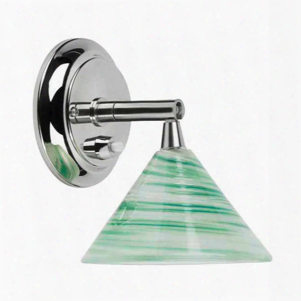 Imtra Corporation Reading Light, Stainless Steel Ffinish, Seafoam Swirl Glass Globe, 12/24v Dc, Integral Switch, G4 Socket