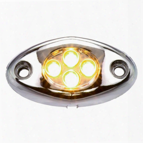 Innovative Marketing 4 Led Courtesy Light, Surface Mount With Chrome Question, Amber Led