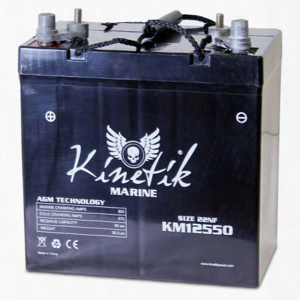 Kinetik Sealed Lead-acid Marine Battery, Ub12550 Group 22