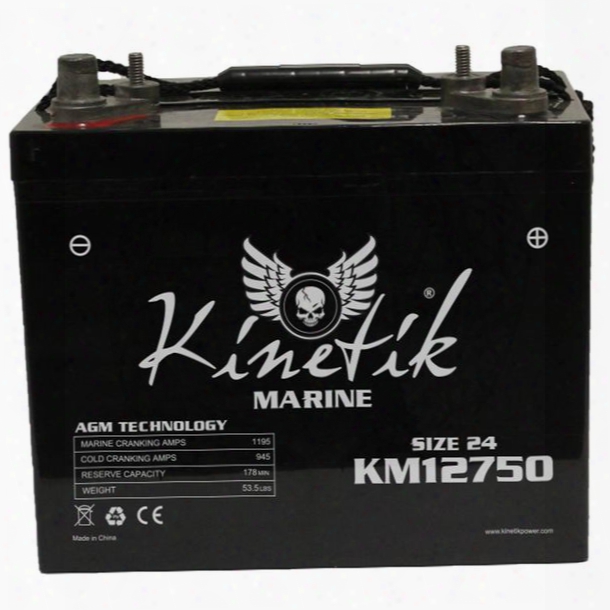 Kinetik Sealed Lead-acid Marine Battery, Ub12750 Group 24