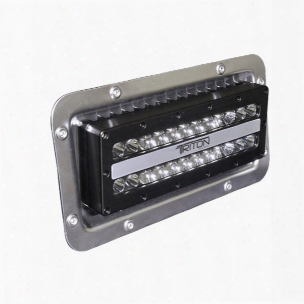 Lumitec Lighting 12v Dc Triton Led Floodlight, Recessed Mount, Draw: 13.3a