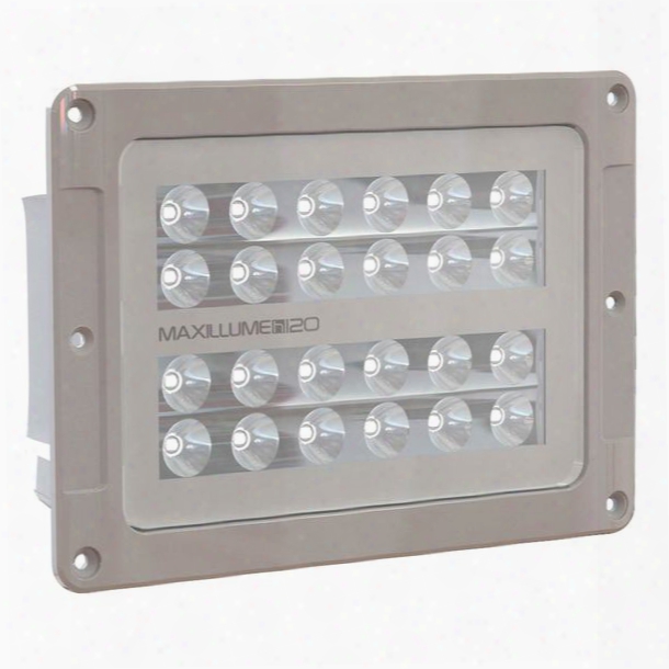 Lumitec Lighting Maxillume H120 Flus-mount High-powered Floodlight, White Led With White Housing