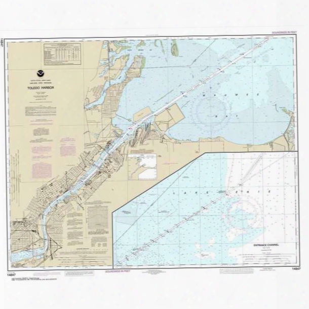 Noaa Toledo Harbor, Entrance Channel To Harbor, 33 X 40, Waterproof