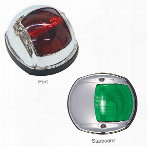 Perko Port Side Red Vertical-mount Side Navigation Light, 3-5/8"h X 4-1/8"w