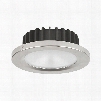 Imtra Corporation PowerLED Downlight, 10 to 30V DC, Brushed Stainless Steel Trim Ring, Blue LED, IP65