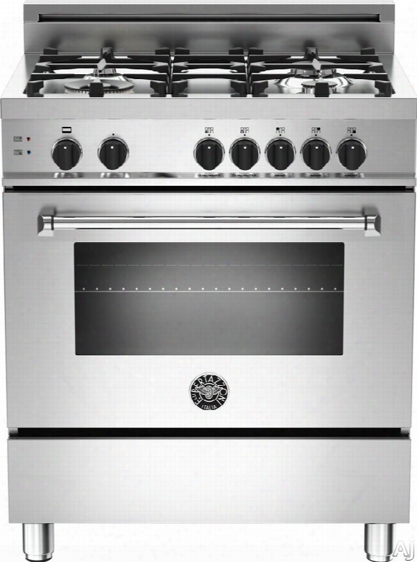 Bertazzoni Master Series Mas304gasxe 30 Inch Pro-style Gas Range With Convection, Infrared Broiler, Power Burner, 4 Seal Ed Aluminum Burners And 3.6 Cu. Ft. Capacity: Natural Gas