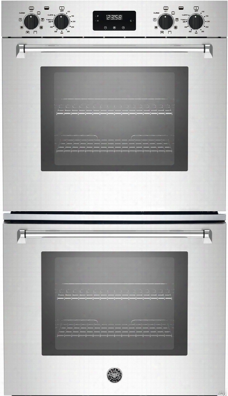 Bertazzoni Master Series Masfd30xv 30 Inch Double Electric Wall Oven With 8.2 Cu. Ft. Total Capacity, Dual Diagonal Convection, Self-cleaning And Led Touch Interface