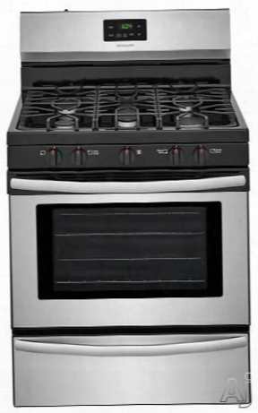 Frigidaire Ffgf3052ts 30 Inch Freestanding Gas Range With Simmer Burner, Broiler Drawer, Quick Broil Burner, Contentious Grates, 5 Sealed Burners And 4.2 Cu. Ft. Capacity