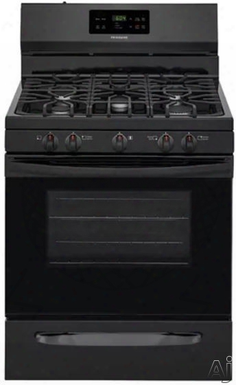 Frigidaire Ffgf3054tb 30 Inch Freestanding Gas Range With Simmer Burner, Quick Boil, Store-more␞ Drawer, One-touch Self-clean, Continuous Grates, 5 Sealed Burner And 5 Cu. Ft.:  Black