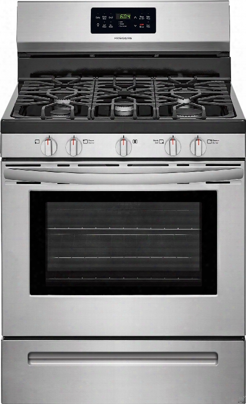 Frigidaire Ffgf3056t 30 Inch Freestanding Gas Range With Quick Bake Convection, Quick Boil, Self-clean, Self-clean, 5 Cu. Ft. Capacity And 5 Sealed Burners