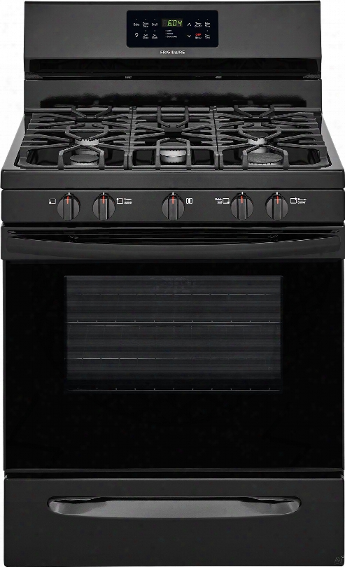 Frigidaire Ffgf3056tb 30 Inch Freestanding Gas Range With Quick Bake Convection, Quick Boil, Self-clean, Self-clean, 5 Cu. Ft. Capacity And 5 Sealed Burners: Black