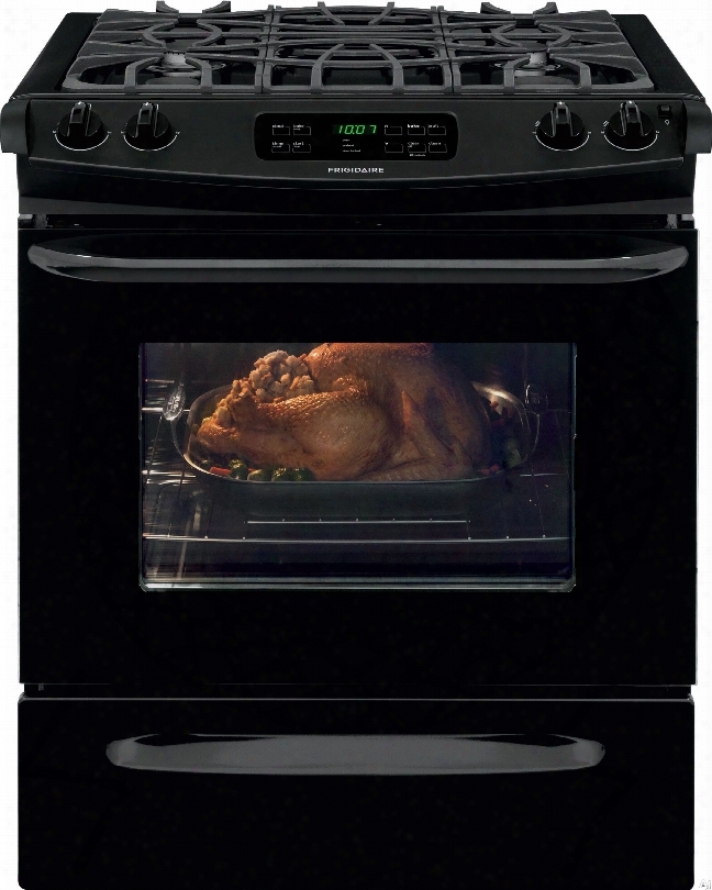 Frigidaire Ffgs3025pb 30 Inch Slide-in Gas Range With Multiple Broil Options, Power Clean, Storage Drawer, Quick Clean, Delay Clean, Auto Oven Shut-off,4.5 Cu. Ft. Capacity, 4 Sealed Burners, Ready-select Controls And Ada Compliant: Black