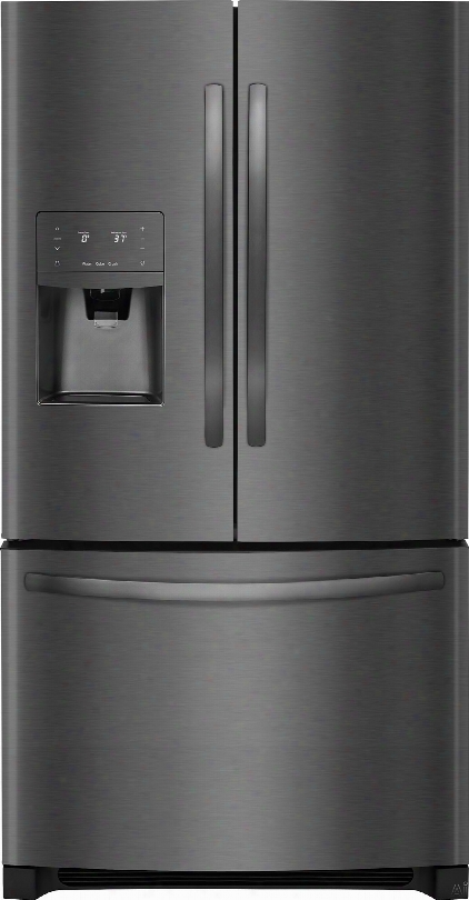 Frigidaire Ffhb2750td 36 Inch French Door Refrigerator With Puresource Ultraii Filtration, Adjustable Interior Storage, Multi-level Led Lighting, Even Temp␞, Dual Ice Ready, Store-more␞ Shelves An 26.8 Cu. Ft. Capacity: Black Stainless St