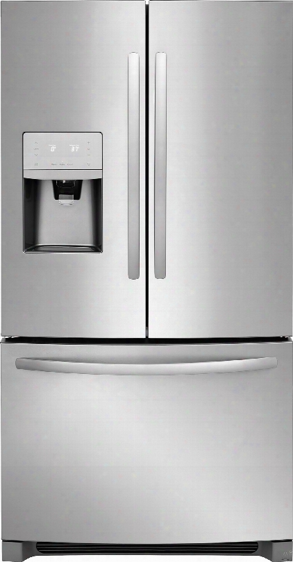 Frigidaire Ffhb2750ts 36 Inch French Door Refrigerator With Puresource Ultraii Filtration, Adjustable Interior Storage, Multi-level Led Lighting, Even Temp␞, Dual Ice Ready, Store-more␞ Shelves And 26.8 Cu. Ft. Capacity: Stainless Steel