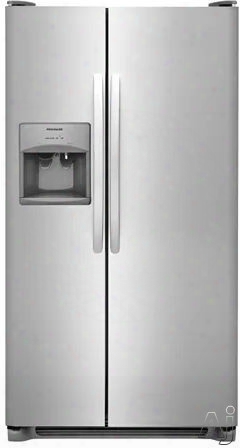Frigidaiee Ffss2315t 33 Inch Side-by-side Refrigerator With Store-more␞, Deli Drawer, Ice/water Dispenser, Dairy Center, Ready-select Controls, Puresource 3, Led Lightng, Adjustable Interior Storage And 22.1 Cu. Ft. Capacity