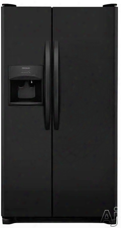 Frigidaire Ffss2315te 33 Inch Side-by-side Refrigerator With Store-more␞, Deli Drawer, Ice/water Dispenser, Dairy Center, Ready-select Controls, Puresource 3, Led Lighting, Adjustablw Interior Storage And 22.1 Cu. Ft. Capacity: Ebony