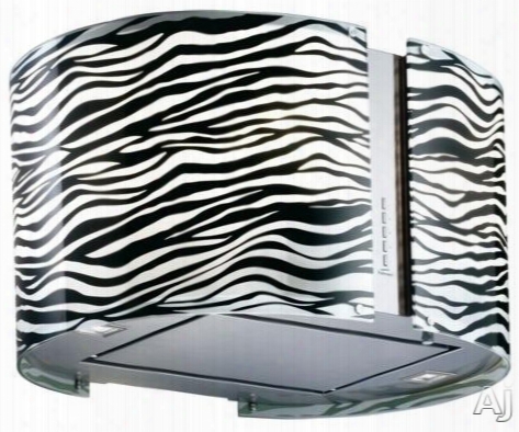 Futuro Futuro Murano Zebra Collecttion Ismurzebra Island Mount Chimney Range Hood With 940 Cfm Internal Blower, 4-speed Whisper-quiet Fan, Halogen Lighting, Tempered Glass Panel And Convertible To Recirculation