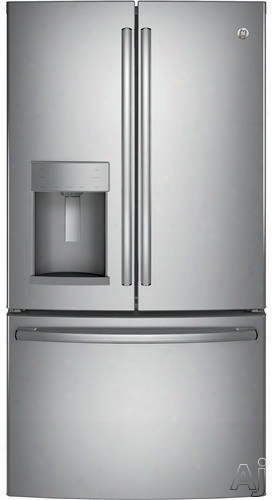 Ge Gfd28gslss 36 Inch French Door Refrigerator With Door In Door, Twinchill␞ Evaporators, Advanced Filtration System, Led Lighting, Turbo Freeze, Turbo Chill And 27.8 Cu. Ft. Cpacity: Stainless Steel