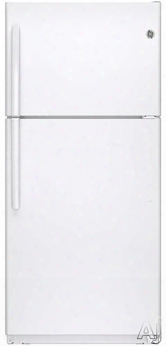 Ge Gie18ethww 30 Inch Top-freezer Refrigerator With 18.2 Cu. Ft. Capacity, Adjustable Shelving, Gallon Door Storage, Dairy Compartment, Air Tower, Spillproof Freezer Floor, Ada Compliant, Energy Star And Factory-in Stalled Ice Maker: White