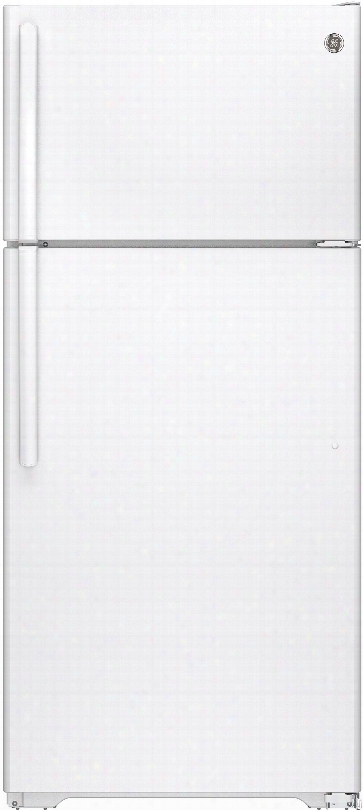 Ge Gte16gthww 28 Inch Top-freezer Refrigerator With Snack Drawer, Optional Icemaker, Gallon Door Storage, Humidity-controlled Crisper Drawers, Adjustable Spillproof Glass Shelving, Ada Compliant, Energy Star And 15.5 Cu. Ft. Capacity: White