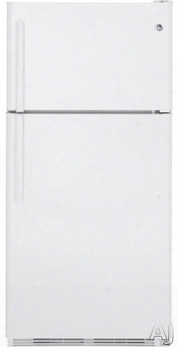 Ge Gts21fgkww 31 Inch Top-freezer Refrigerator With Spillproof Glass Shelving, Gallon Door Storage ,dairy Bin, Two Crisper Drawers, Ice Maker Optional, Led Interior Lighting And Spillproof Freezer Floor: White