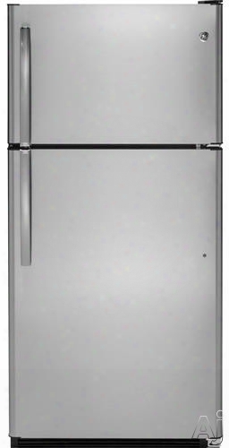 Ge Gts21ffskss 31 Inch Top-freezer Refrigerator With Spillproof Glass Shelving, Gallon Door Storage, Dairy Bin, Two Crisper Drawers, Ice Maker Optional, Led Interior Lighting And Spillproof Freezer Floor: Stainless Tseel