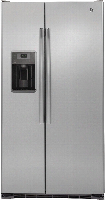 Ge Gzs22dsjss 36 Inch Counter Depth Side-by-side Refrigerator With Ice Maker, Advanced Water Filtration, Humidity-controlled Crisper Drawer, Adjustable Spill Proof Shelves, Gallon Door Storage, Led Lighting, Ada Compliant And 21.9 Cu. Ft. Capacity: Stainl