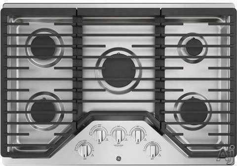 Ge Jgp5030sl 30 Inch Gas Cooktop With Power Boil, Simmer Burner, Continuous Grates, 5 Sealed Burners And Ada Compliant