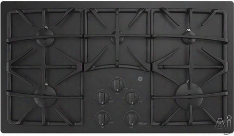 Ge Jgp5536dlbb 36 Inch Gas Cooktop With Power Boil, Precise Simmer, Control Lock, Continuous Grates, Dishwasher Safe Grates, Glass Cooktop, Sealed Burners And Ada Compliant: Black