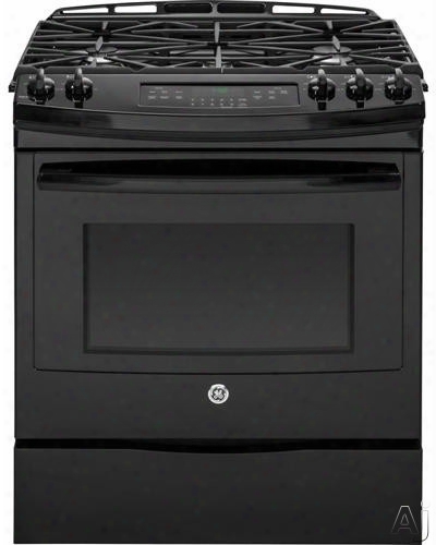 Ge Jgs750defbb 30 Inch Slide-in Gas Range With Convection, Power Boil Burnwr, Precise Simmer, Ge Fits! Guarantee, Storage Drawer, Self-clean, 5 Sealed Burners 5.6 Cu. Ft., Ada Compliant And Star-k Certified: Black