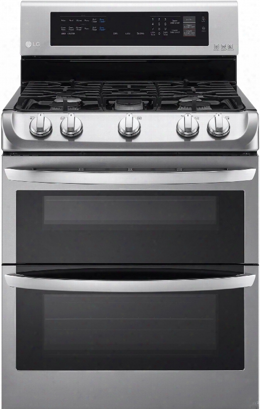 Lg Ldg4313st 30 Inch Double Oven Gas Range With Probake Convection, Ultraheat␞ Burner, Easyclean Mode, 5 Sealed Burners, 6.9 Cu. Ft. Capacity And Glass Touch Controls: Stainless Steel