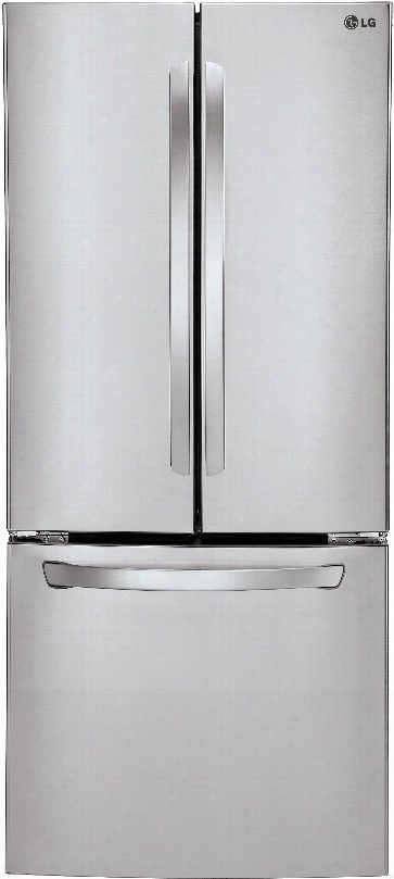 Lg Lfc22770st 30 Inch French Door Refrigerator With Smart Cooling System, Spillprotector␞ Glass Shelves, Smart Pull␞ Handle, Ice Maker, Linear Compressor, Gallon Door Storage, Humidity-controlled Crispers, Energy Star, 21.6 Cu. Ft. Cap