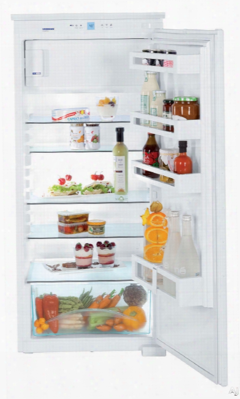 Liebherr Hc700b 24 Inch Built-in Panel Ready Compact Refrigerator With 4 Glass Shelves, Freezer Compartment, 4 Door Bins, Produce Drawer, Digital Controls, Reversible Door Swing And Led Lighting