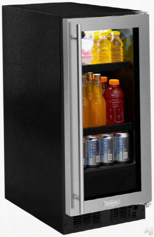 Marvel Ml15bc2 15 Inch Beverage Center With Adjustable Shelving, Arctic White Theater-style Led, Food Storage Capable, Energy Star And 2.7 Cu. Ft. Capacity, Stores (72) 12-oz. Cans And 3 Wine Bottles