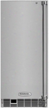 Marvel Ml15cls1ls 15 Inch Clear Ice Maker With 39.83 Lbs. Daily Ice Production, 35 Lbs. Storage Capacity, Gravity Drain, Arctic Illuminice Led Lighting, Close Door Assist System, Ultra-quiet Operation And Intuit Touchscreen Controls: Stainless Steel Door,