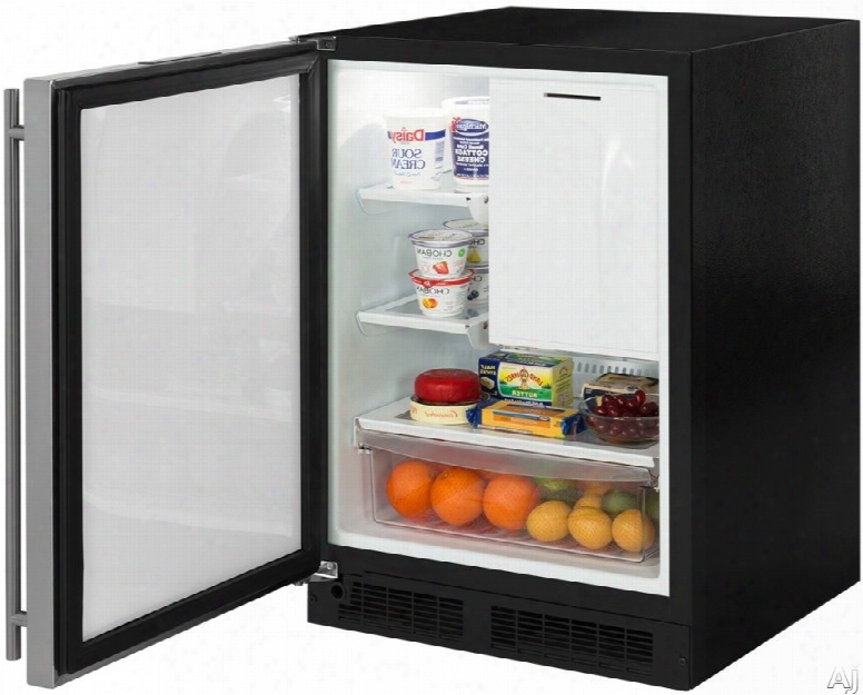 Marvel Ml24rip5lp 24 Inch Built-in Panel Ready Refrigerator Freezer With Crescent Ice Maker, Maxstore␞ Utility Bin, Cantilevered Glass Shelving, Arctic White Led, Marvel Intuit␞ Integrated Controls, Close Door Assist System And 4.9 Cu. Ft. Cap