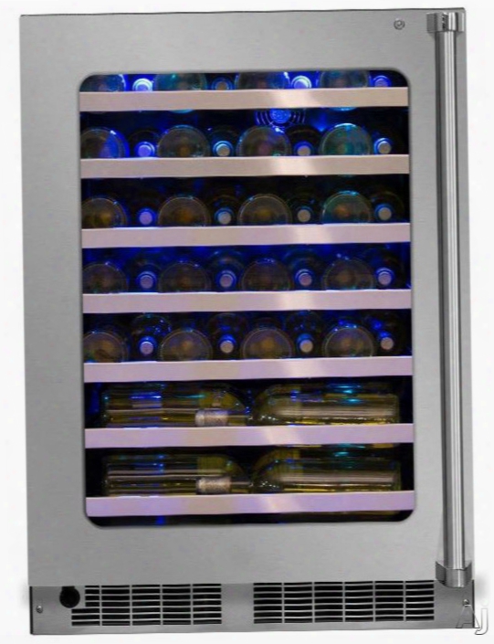 Marvel Mp24wsg5ls 24 Inch Counter Depth Wine Cooler With Vacation Mode, Intuit Ontrols, Interior Led Lighting, 48 Bottle Capacity, 7 Wine Racks, Uv-resistant Glass Door, Stainless Steel Shelf Fronts, Integrated Door Lock, Flexible Installation And Sabbat