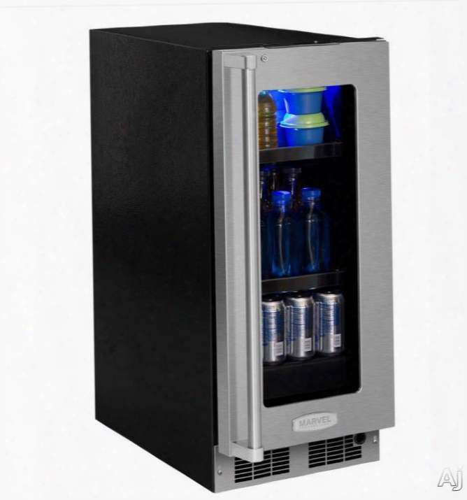Marvel Professional Series Mp15bcf4lp 15 Inch Built-in Counterdepth Beverage Center With Intuit Controls, Vacation Mode, Dynamic Cooling, Uv-resistant Door, Theater Lighting, Stainless Steel Shelf Fronts, 35 Can Capacity, 6 Wine Bottle Capacity, Lock And 