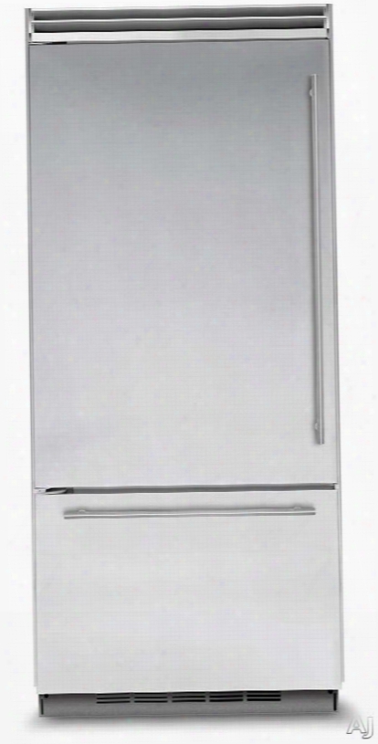 Marvel Professional Series Mp36bf2ls 36 Inch Built-in Bottom-freezer Refrigerator With Ion Air Purifier, Crescent Ice Maker, Pizza Box Storage, Fast Cool, Spillproof Glass Shelving, Humidity-controlled Crisper Drawers, Sabbath Mode And 20.4cu. Ft. Capaci