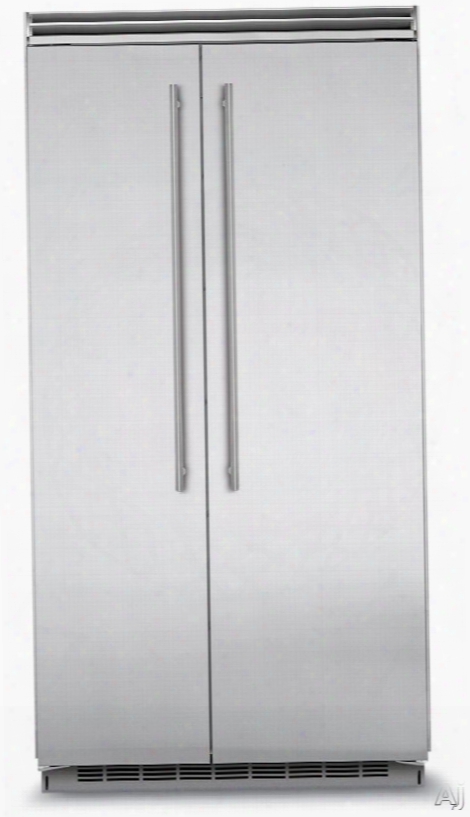 Marvel Professional Series Mp42ss2n 42 Inch Built-in Side-by-side Refrigerator With Ion Air Purifier, Pizza Box Storage, Fast Cool, Spillproof Glass Shelving, Humidity-controlled Crisper Drawers, Crescent Ice Maker, Sabbath Mode And 52.32 Cu. Ft. Capacity