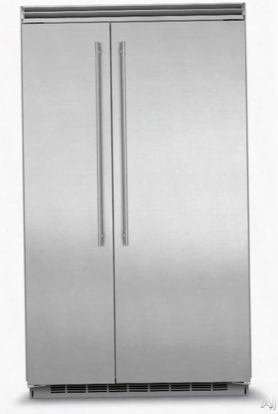 Marvel Professional Series Mp48ss2n 48 Inch Built-in Side-by-side Refrigerator With Ion Air Purifier, Pizza Box Storage, Fast Cool, Spillproof Glass Shelving, Humidity-controlled Crisper Drawers, Crescent Ice Maker, Sabbath Mode And 29 Cu. Ft. Capacity