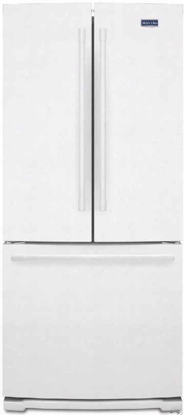 Maytag Mff2055frw 30 Inch French Door Refrigerator With Freshlock␞ Crispers, Wide-n-fresh␞ Deli Drawer, Brightseris␞ Led Lighting, Spill-proof Adjustable Shelves, Ice Maker, 19.68 Cu. Ft. Capacity And Freestanding: White